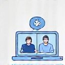 Icona di una videochiamata su uno schermo